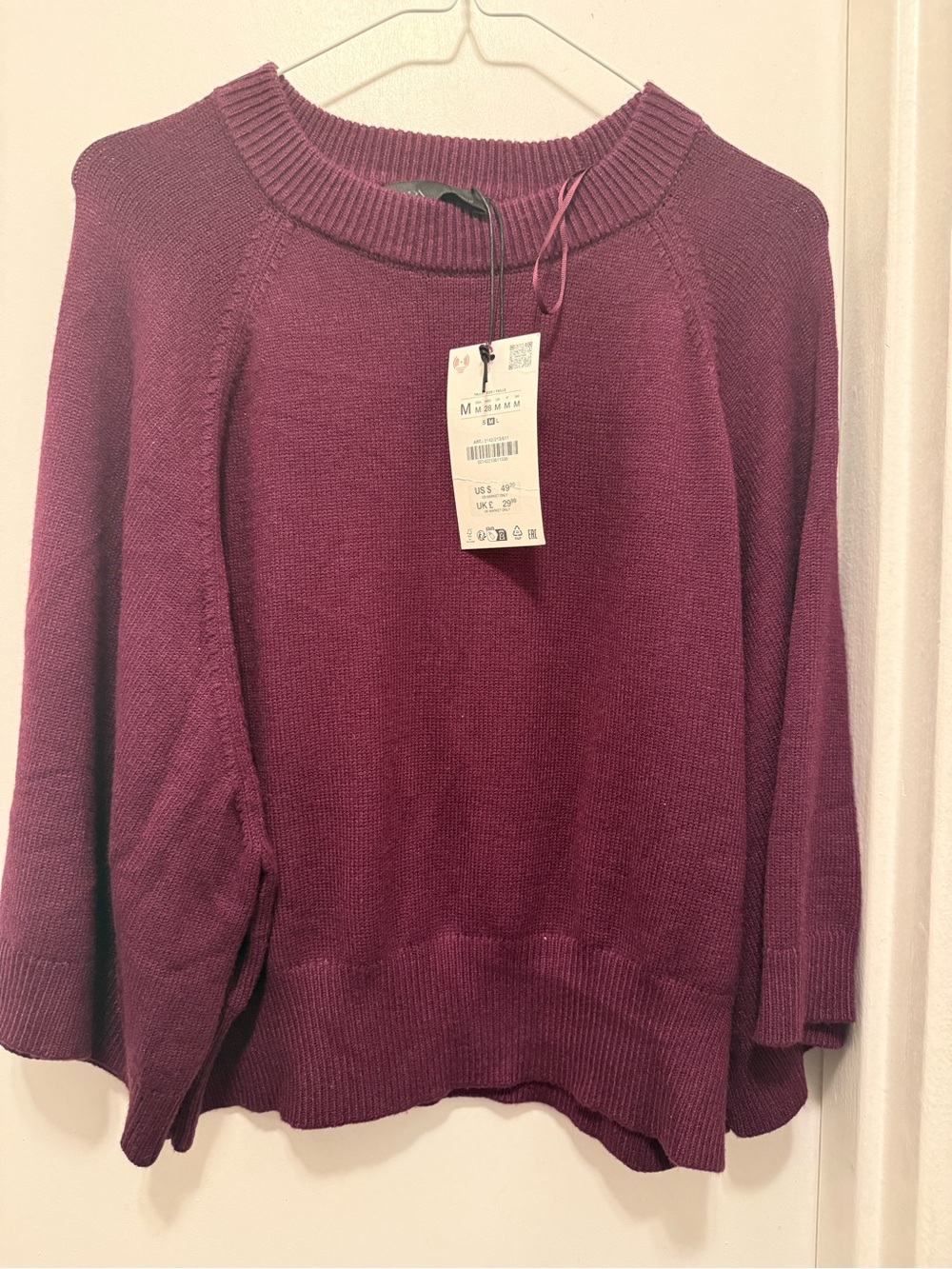 Zara Women's Crewneck Sweater - Plum